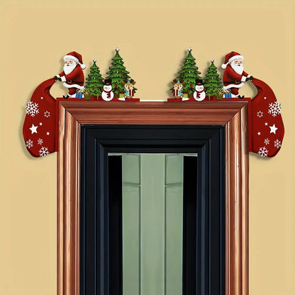 🎅🎄Christmas Door Frame Corner Wall Stickers & Window decorations