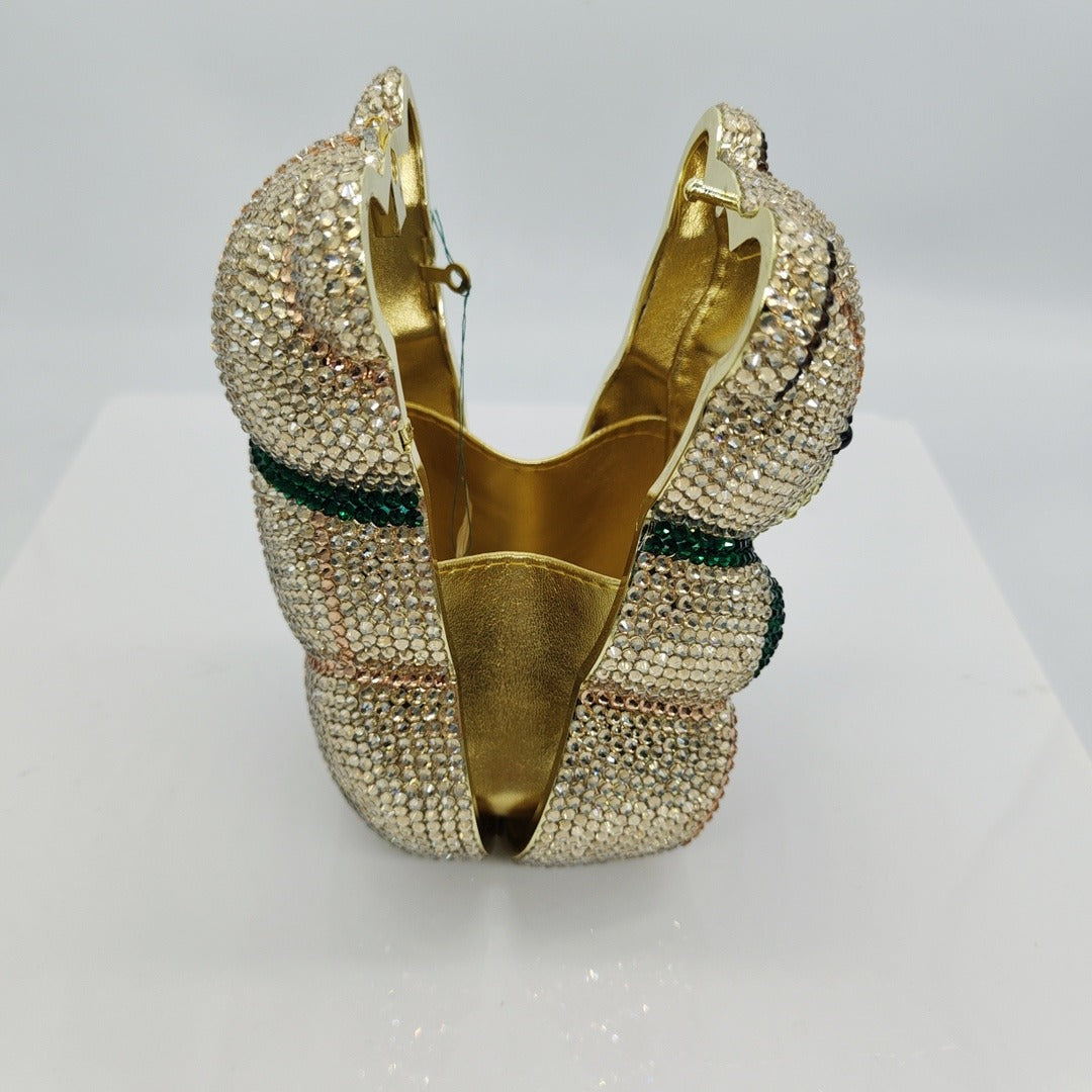 Little Bear Diamond Dinner Bag Light Luxury Banquet Diamond Handbag Animal Party Handbag