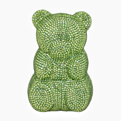 Little Bear Diamond Dinner Bag Light Luxury Banquet Diamond Handbag Animal Party Handbag