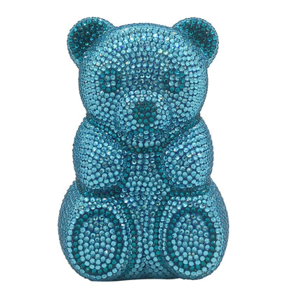 Little Bear Diamond Dinner Bag Light Luxury Banquet Diamond Handbag Animal Party Handbag
