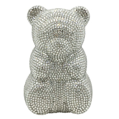 Little Bear Diamond Dinner Bag Light Luxury Banquet Diamond Handbag Animal Party Handbag