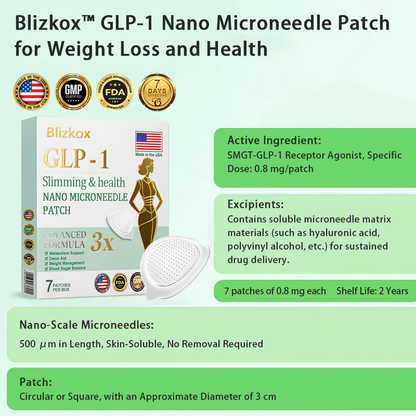 【New Product Last Minute! 80% OFF】Blizkox® NIDDK-Tirzepatide Nano Patch 🇺🇸⚕️ (Painless 24/7 Fat Burning | Lose 20 Pounds in Weeks | Crush Cravings Fast!