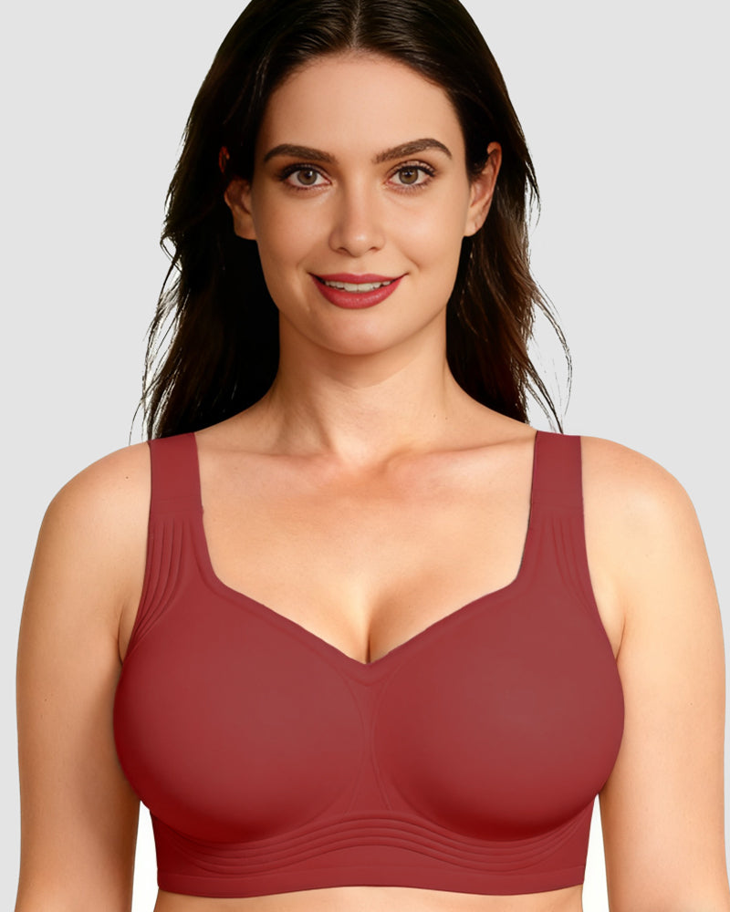 🌟 NESLEMY™ Comfortable Wire-Free Plus Size Sports Bra | Seamless Push-Up Design