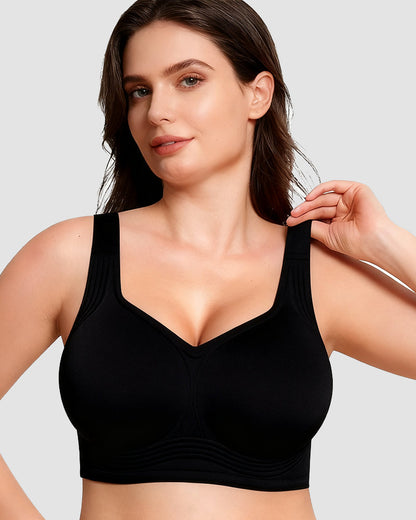 🌟 NESLEMY™ Comfortable Wire-Free Plus Size Sports Bra | Seamless Push-Up Design
